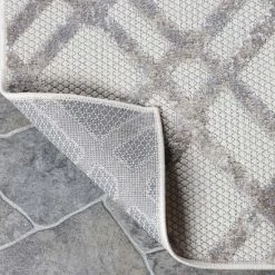 Best reviews of 🔥 Miranda Haus Diamond Geometric Lattice Modern Indoor/Outdoor Area Rug Cream 😍 -Miranda Haus Shop unnamed file 1010