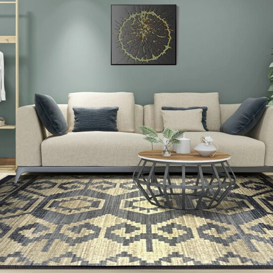 Promo π Miranda Haus Catori Geometric Boho Washable Non-slip Area Rug Collection Navy Blue π 3 Promo π Miranda Haus Catori Geometric Boho Washable Non-slip Area Rug Collection Navy Blue π