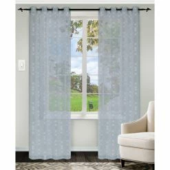 New 😍 Miranda Haus Duhamel Sheer Grommet Curtain Panel Pair Beige ✔️ -Miranda Haus Shop unnamed file 1061