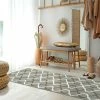 Best Pirce 🥰 Miranda Haus Modern Trellis Geometric Polypropylene Indoor Area Rug Beige 😍