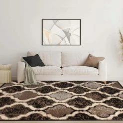 Coupon 🔔 Miranda Haus Solway Geometric Trellis Area Rug Chocolate 🎉 -Miranda Haus Shop unnamed file 109