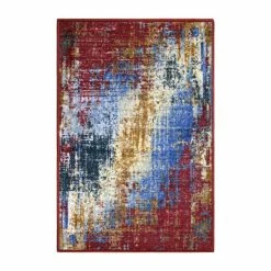 Cheapest 🎁 Miranda Haus Watley Printed Non-Slip Washable Indoor Area Rug Red 👍 -Miranda Haus Shop unnamed file 1113