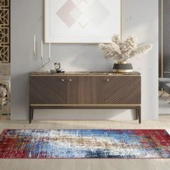 Cheapest 🎁 Miranda Haus Watley Printed Non-Slip Washable Indoor Area Rug Red 👍 -Miranda Haus Shop unnamed file 1116