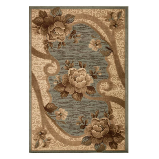 New β€οΈ Miranda Haus Traditional Floral Border Power-Loomed Indoor Area Rug Taupe π 4 New β€οΈ Miranda Haus Traditional Floral Border Power-Loomed Indoor Area Rug Taupe π - Image 2