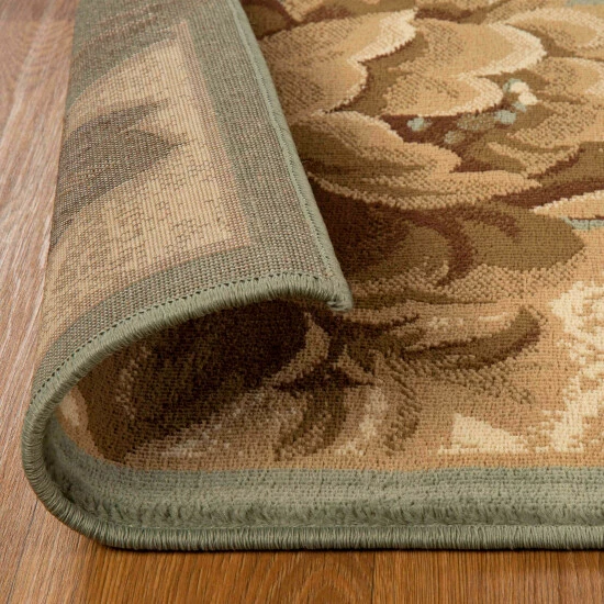 New β€οΈ Miranda Haus Traditional Floral Border Power-Loomed Indoor Area Rug Taupe π 5 New β€οΈ Miranda Haus Traditional Floral Border Power-Loomed Indoor Area Rug Taupe π - Image 3