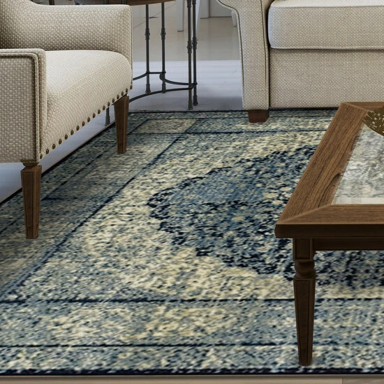 Best Pirce π₯° Miranda Haus Emily Oriental Floral Medallion Area Rug Collection Blue π 8 Best Pirce π₯° Miranda Haus Emily Oriental Floral Medallion Area Rug Collection Blue π - Image 6