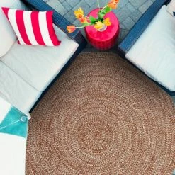 Deals ❤️ Miranda Haus Modern Rustic Bohemian Reversible Multi-Tone Braided Indoor/ Outdoor Area Rug Slate-white 🔔 -Miranda Haus Shop unnamed file 115