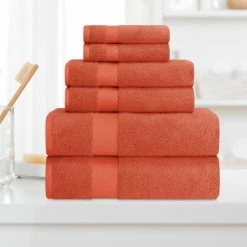 Brand new ⌛ Miranda Haus Soft And Absorbent Zero Twist Cotton 6-piece Towel Set Grape Seed 🔥 -Miranda Haus Shop unnamed file 132