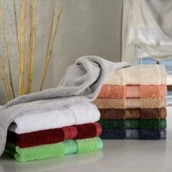 Cheapest 😀 Miranda Haus Rayon From Bamboo And Cotton Hand Towel Set (Set Of 6) Crimson 😀