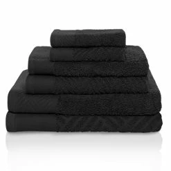 Budget 🛒 Miranda Haus 100-percent Egyptian Cotton 6-piece Towel Set Black 👍 -Miranda Haus Shop unnamed file 1342