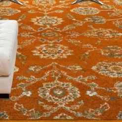 Deals 👏 Miranda Haus Brookshire Vintage Florals Indoor Area Rug Collection Orange 🎉 -Miranda Haus Shop unnamed file 1384