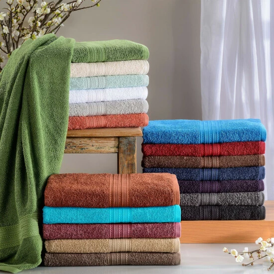 Flash Sale ⌛ Miranda Haus Eco Friendly Cotton Soft And Absorbent Bath Sheet (set Of 2) Brown ✨ 3 Flash Sale ⌛ Miranda Haus Eco Friendly Cotton Soft And Absorbent Bath Sheet (set Of 2) Brown ✨