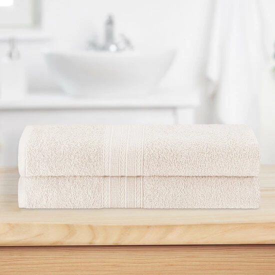 Flash Sale ⌛ Miranda Haus Eco Friendly Cotton Soft And Absorbent Bath Sheet (set Of 2) Brown ✨ 4 Flash Sale ⌛ Miranda Haus Eco Friendly Cotton Soft And Absorbent Bath Sheet (set Of 2) Brown ✨ - Image 2