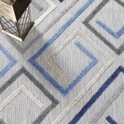 Flash Sale 🛒 Miranda Haus Modern Geometric Polypropylene Indoor/Outdoor Area Rug Grey 🥰 -Miranda Haus Shop unnamed file 1399