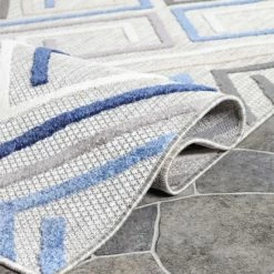 Flash Sale 🛒 Miranda Haus Modern Geometric Polypropylene Indoor/Outdoor Area Rug Grey 🥰 -Miranda Haus Shop unnamed file 1400