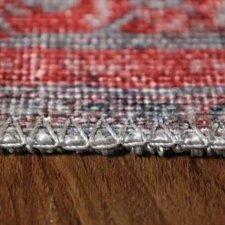 Coupon 👏 Miranda Haus Modern Geometric Diamond Indoor Polyester Area Rug Berry Red 🔥 -Miranda Haus Shop unnamed file 1415