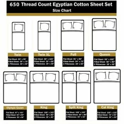 Deals 🤩 Egyptian Cotton 650 Thread Count Deep Pocket Solid Sheet Set By Miranda Haus White 🛒 -Miranda Haus Shop unnamed file 1441