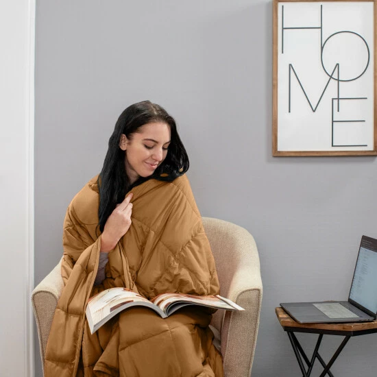 Deals π Miranda Haus Quilted Microfiber Weighted Throw Blanket Taupe π 5 Deals π Miranda Haus Quilted Microfiber Weighted Throw Blanket Taupe π - Image 3