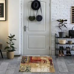 Cheapest 🎁 Miranda Haus Patchwork Rustic Floral Medallion Area Rug Collection Burgundy 🛒 -Miranda Haus Shop unnamed file 1468