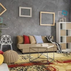 Cheapest 🎁 Miranda Haus Patchwork Rustic Floral Medallion Area Rug Collection Burgundy 🛒 -Miranda Haus Shop unnamed file 1473