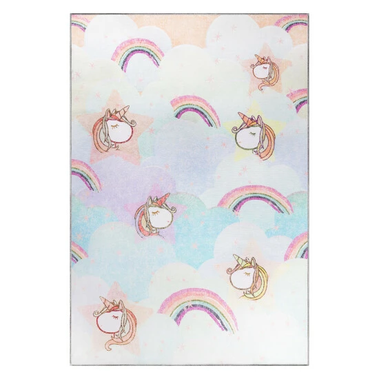 Promo π― Miranda Haus Rainbows And Unicorns Polyester Indoor Kids' Area Rug Sapphire Blue π 8 Promo π― Miranda Haus Rainbows And Unicorns Polyester Indoor Kids' Area Rug Sapphire Blue π - Image 6