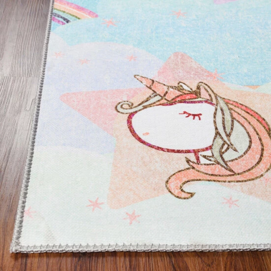 Promo π― Miranda Haus Rainbows And Unicorns Polyester Indoor Kids' Area Rug Sapphire Blue π 9 Promo π― Miranda Haus Rainbows And Unicorns Polyester Indoor Kids' Area Rug Sapphire Blue π - Image 7
