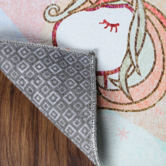 Promo π― Miranda Haus Rainbows And Unicorns Polyester Indoor Kids' Area Rug Sapphire Blue π 10 Promo π― Miranda Haus Rainbows And Unicorns Polyester Indoor Kids' Area Rug Sapphire Blue π - Image 8