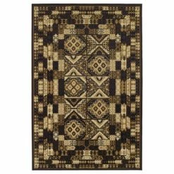 Deals 🎁 Miranda Haus Modern Geometric Mosaic Indoor Area Rug Coffee 🎉 -Miranda Haus Shop unnamed file 1489