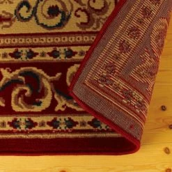 Outlet ❤️ Miranda Haus Longfield Traditional Scrolling Vines Area Rug Collection Tan ⭐ -Miranda Haus Shop unnamed file 1497