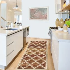 Promo 😍 Miranda Haus Moroccan Trellis Geometric Polypropylene Indoor Area Rug Gold ⌛ -Miranda Haus Shop unnamed file 1538