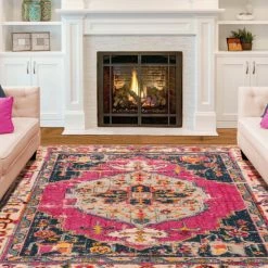 Wholesale 😉 Miranda Haus Deliana Distressed Medallion Area Rug Teal ⭐ -Miranda Haus Shop unnamed file 1591