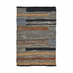 Flash Sale 🌟 Miranda Haus Carti Handwoven Leather And Cotton Reversible Area Rug Grey 👍 -Miranda Haus Shop unnamed file 1611