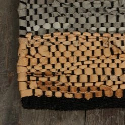 Flash Sale 🌟 Miranda Haus Carti Handwoven Leather And Cotton Reversible Area Rug Grey 👍 -Miranda Haus Shop unnamed file 1613