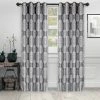 Cheap 🎁 Miranda Haus Elegant Marmore Jacquard Grommet Curtain Panel (Set Of 2) Black 🔥
