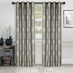 Cheap 🎁 Miranda Haus Elegant Marmore Jacquard Grommet Curtain Panel (Set Of 2) Black 🔥 -Miranda Haus Shop unnamed file 1623