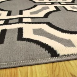 Best deal 👏 Miranda Haus Modern Geometric Art-Deco Trellis Power-Loomed Indoor Area Rug Grey ✨ -Miranda Haus Shop unnamed file 1699