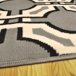 Best deal 👏 Miranda Haus Modern Geometric Art-Deco Trellis Power-Loomed Indoor Area Rug Grey ✨ -Miranda Haus Shop unnamed file 1704