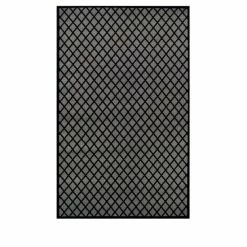 Budget 🔥 Miranda Haus Modern Diamond Lattice Polypropylene Indoor Area Rug Black/grey 🎁 -Miranda Haus Shop unnamed file 1749