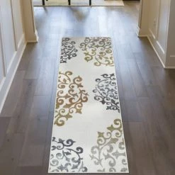 Top 10 👍 Miranda Haus Modern Oriental Floral Medallion Washable Indoor Non-Slip Area Rug Camel 🤩 -Miranda Haus Shop unnamed file 1758