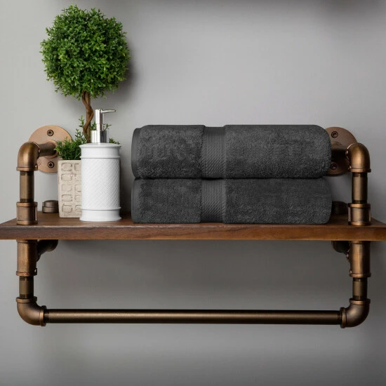 Top 10 ๐ Marche Egyptian Cotton 2 Piece Bath Towel Set By Miranda Haus Black ๐ 5 Top 10 ๐ Marche Egyptian Cotton 2 Piece Bath Towel Set By Miranda Haus Black ๐ - Image 3