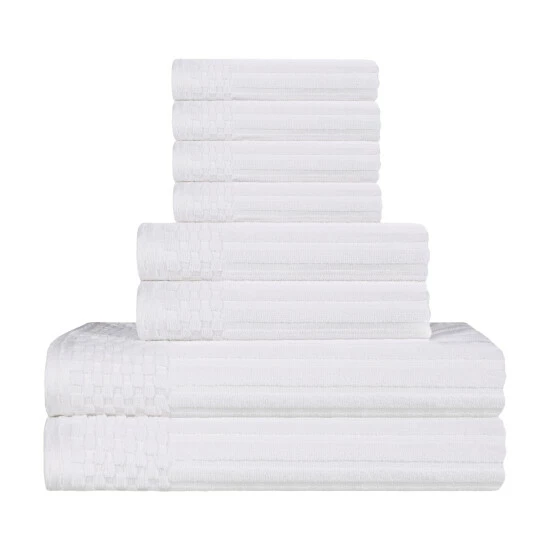Best reviews of π Miranda Haus 100% Cotton 8-Piece Solid And Checkered Border Towel Set Golden Mist π€© 7 Best reviews of π Miranda Haus 100% Cotton 8-Piece Solid And Checkered Border Towel Set Golden Mist π€© - Image 5