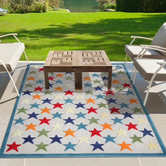 Budget π― Miranda Haus Stars Polypropylene Modern Indoor/Outdoor Area Rug Cream π 3 Budget π― Miranda Haus Stars Polypropylene Modern Indoor/Outdoor Area Rug Cream π