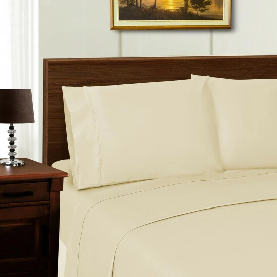 Coupon ⌛ Miranda Haus 600-Thread Count Tencel And Polyester Solid Bed Sheets Ivory ⌛ 7 Coupon ⌛ Miranda Haus 600-Thread Count Tencel And Polyester Solid Bed Sheets Ivory ⌛ - Image 5