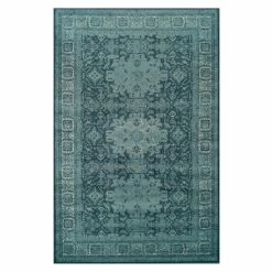 Hot Sale 🎉 Miranda Haus Tatum Vintage Geometric Medallion Area Rug Collection Teal 🔔 -Miranda Haus Shop unnamed file 1888