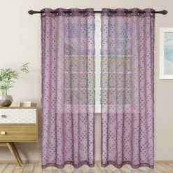 New 😍 Miranda Haus Austen Sheer Grommet Curtain Panel Pair Lemon Drop ⌛ -Miranda Haus Shop unnamed file 1898