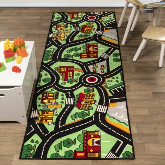 Hot Sale π₯° Miranda Haus Non-Slip Ipswich Kids' Washable Indoor Area Rug Black/green π 9 Hot Sale π₯° Miranda Haus Non-Slip Ipswich Kids' Washable Indoor Area Rug Black/green π - Image 7