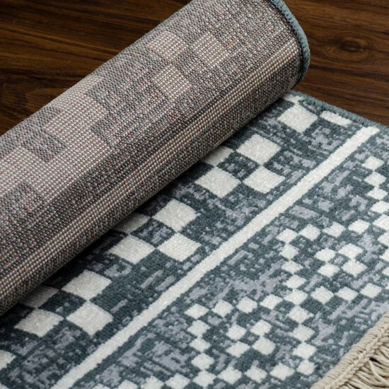 Best deal 👍 Miranda Haus Contemporary Geometric Fringe Indoor Area Rug Nightfall Blue 🤩 7 Best deal 👍 Miranda Haus Contemporary Geometric Fringe Indoor Area Rug Nightfall Blue 🤩 - Image 5