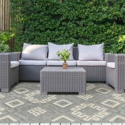 Cheap 😉 Miranda Haus Modern Geometric Diamonds Indoor/Outdoor Area Rug Slate 🎉