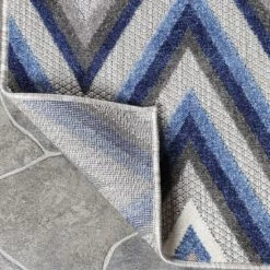 Deals 🛒 Miranda Haus Modern Zigzag Polypropylene Indoor/Outdoor Area Rug Cream 🎁 -Miranda Haus Shop unnamed file 2039