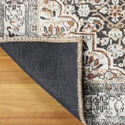 Brand new 🌟 Miranda Haus Geometric Floral Medallion Indoor Polyester Area Rug Charcoal 🔔 -Miranda Haus Shop unnamed file 2046